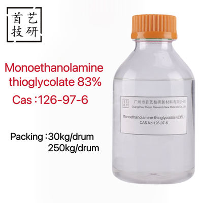 PH 6.8-7.4 โมโนเอธานอลามีนไทโอกลิกโคลตใส โซลูชั่นละลายในน้ํา CAS เลข 126-97-6